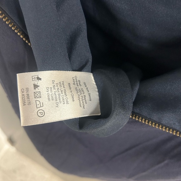 “Girls from Savoy” 10 (Anthropologie) Navy Blue Skirt with gold button nautical - Picture 10 of 16